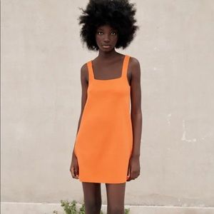 Zara Bright Orange Knit Dress
